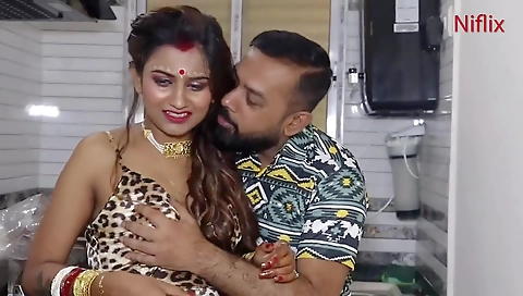 Indian Wife Honeymoon Sex In Kitchen With Her Husband