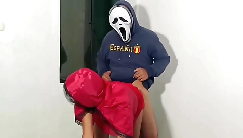 Fucking Little Red Riding Hoods Stepsister On Halloween