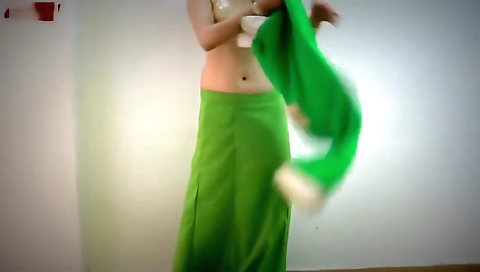 Wear Sari beautiful wife after sex 2018